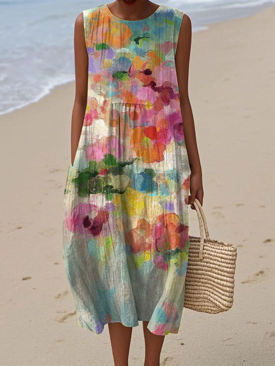 MARBELLA | Women’s Geometric Summer Midi Dress