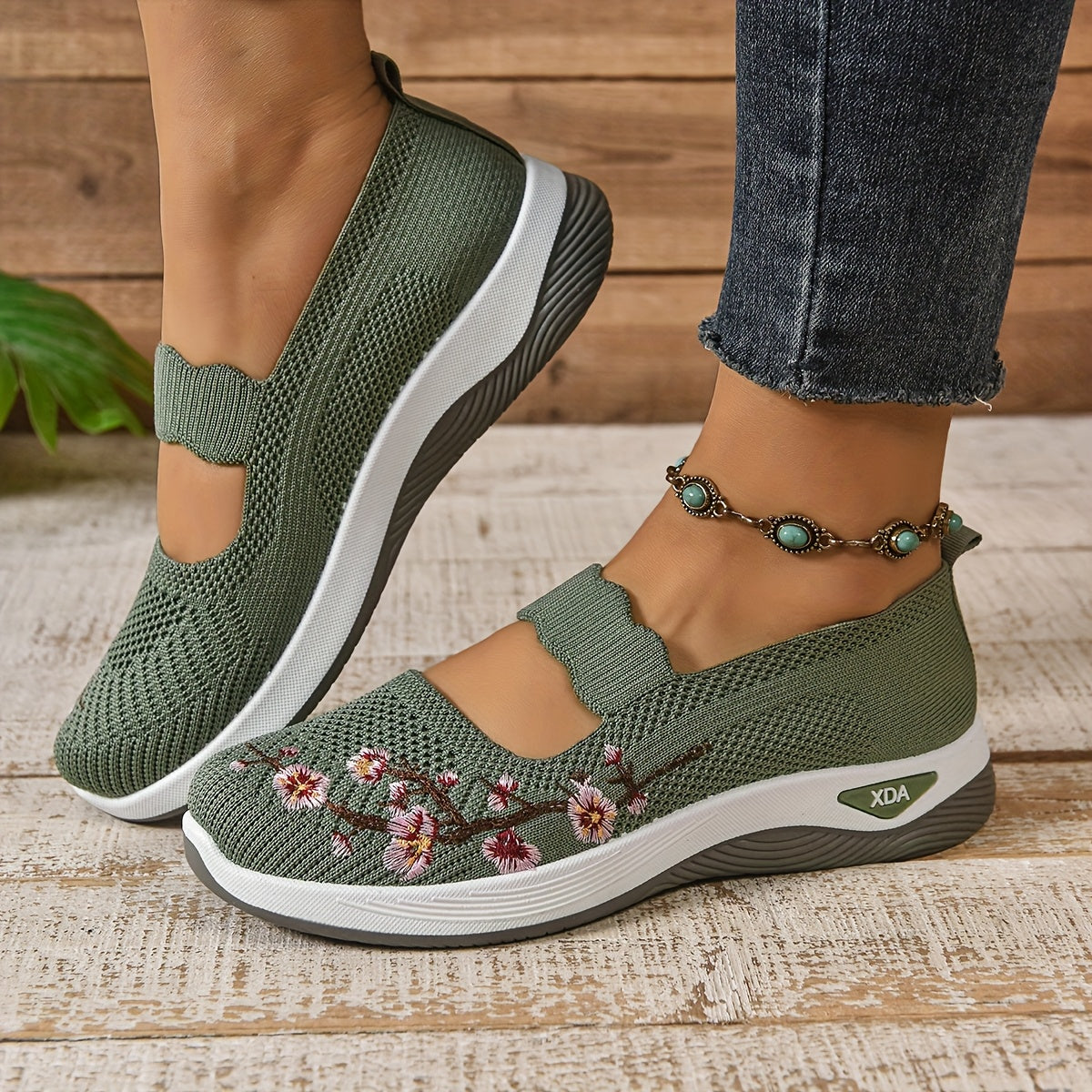 GEORGINA | Breathable Floral Comfort Footwear