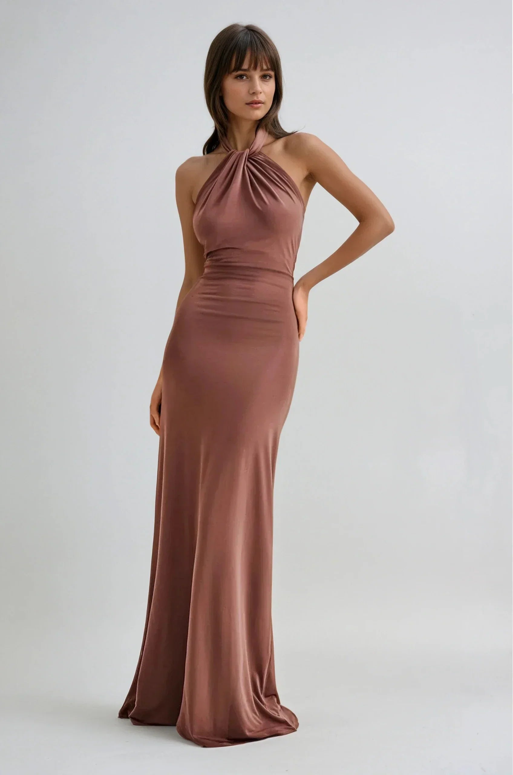 JANA | Elegant Halter Maxi Dress