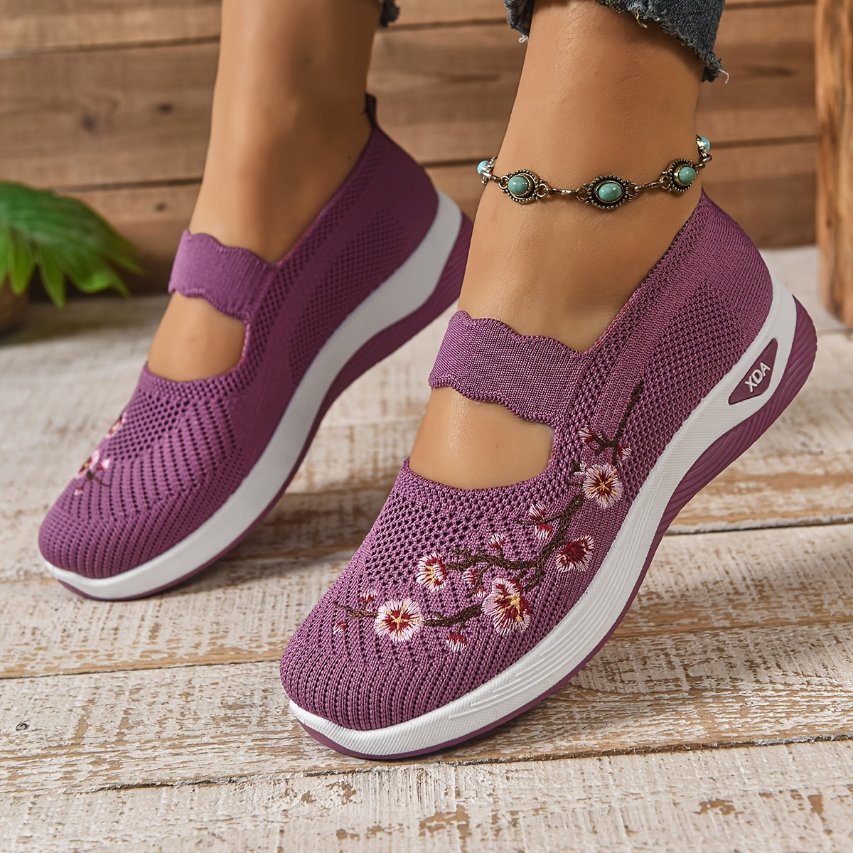 GEORGINA | Breathable Floral Comfort Footwear