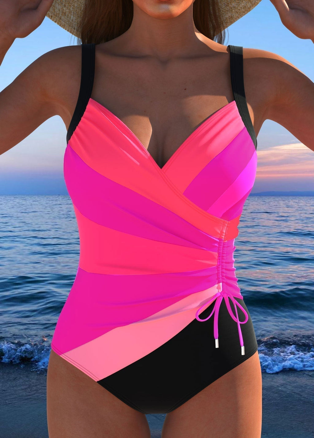 AURORA | Vibrant Wrap One-Piece Swimsuit