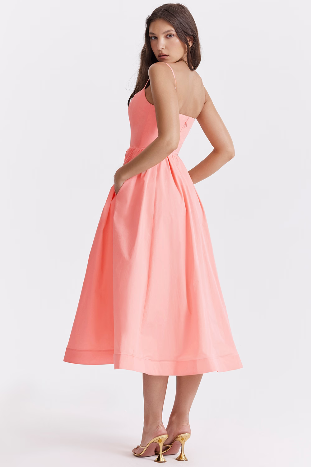 ESTELLE | Chic Summer Midi Dress with Elegant Corset Design