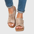 MATILDA | Peep Toe Wedge Comfort Sandals