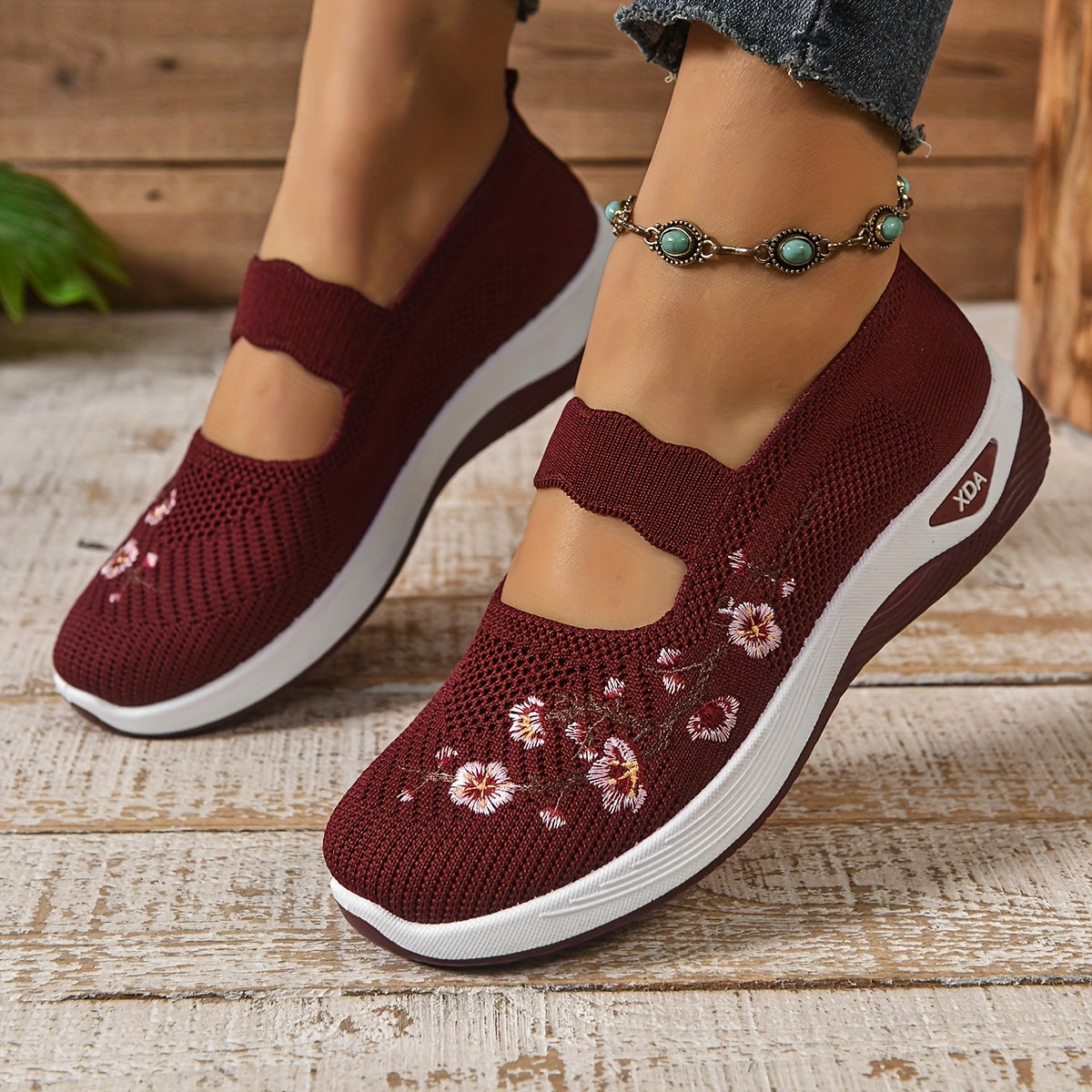 GEORGINA | Breathable Floral Comfort Footwear