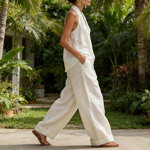 SERENELLE | Relaxed Halterneck Co-Ord Trouser Set
