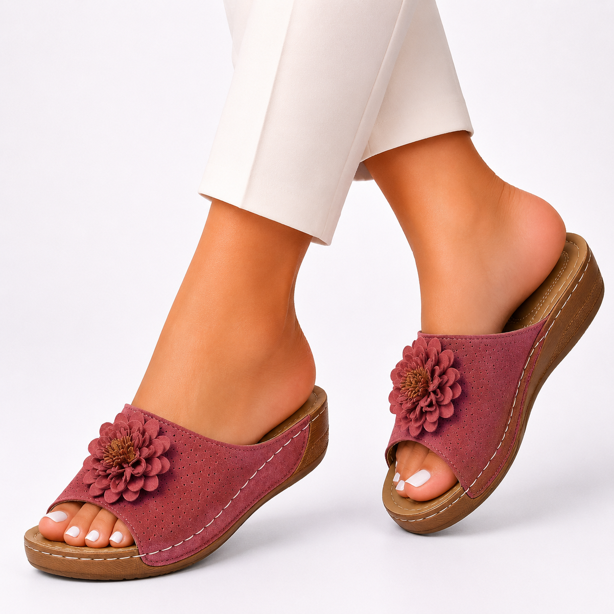 IMOGEN | Floral Accent Slip-On Footwear