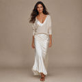 SOPHIA | Satin Slip Dress & Knit Set