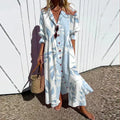 VALENTINA | Colourful Button Front Maxi Dress