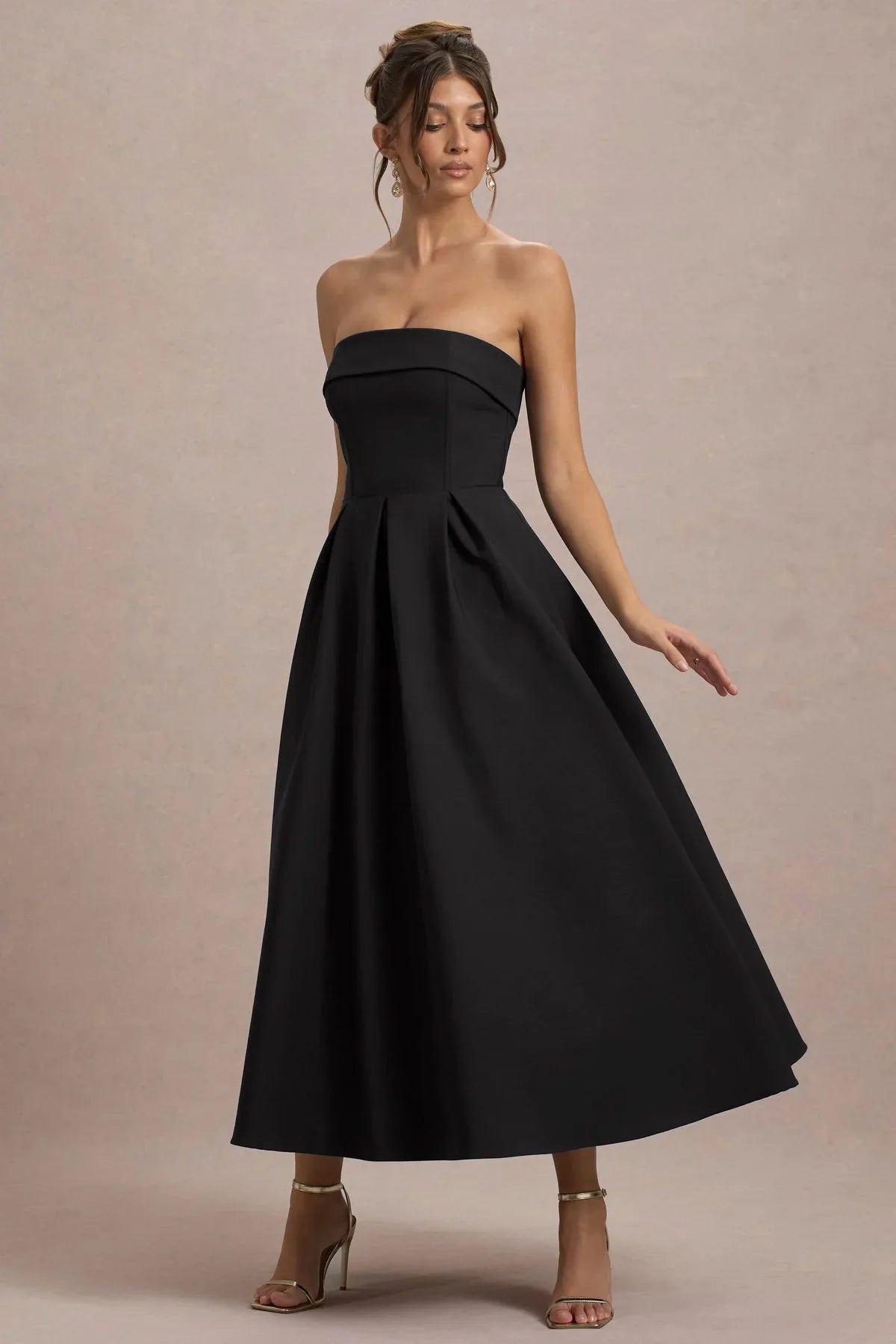 ANNE | Chic Off-Shoulder Midi Dress