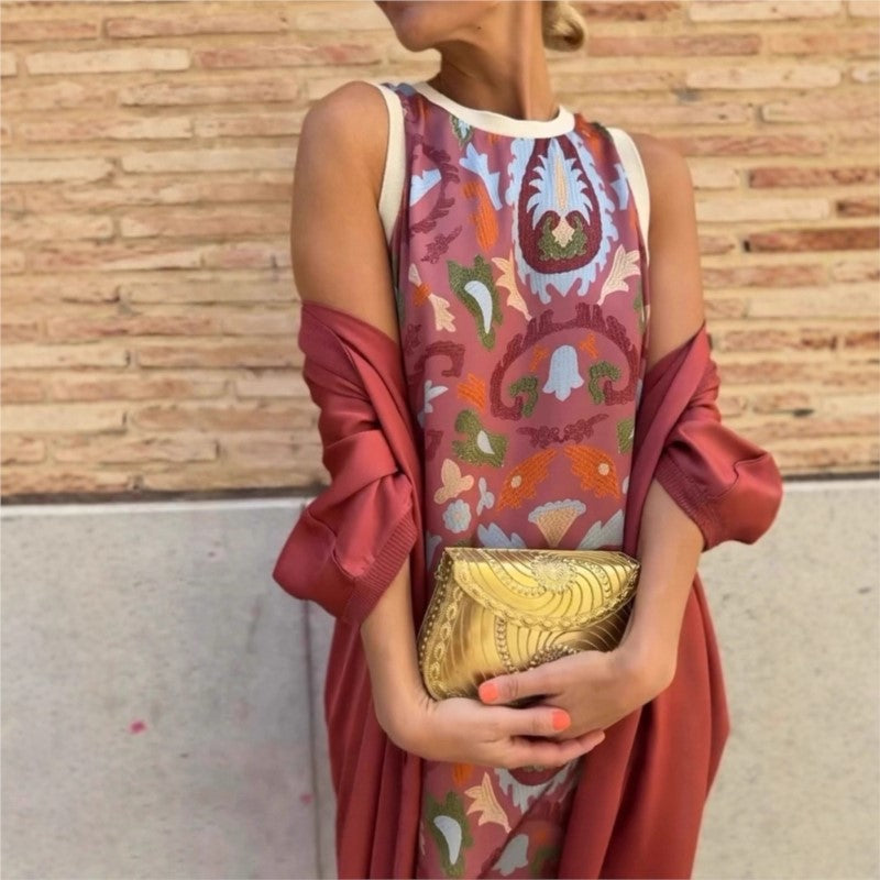 CELESTINE | Cultural Print Casual Dress