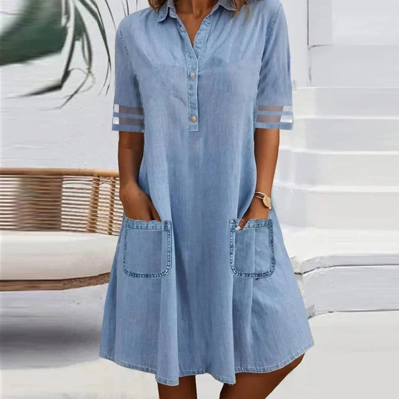 DELANEY | Women’s Casual Denim Smock Dress