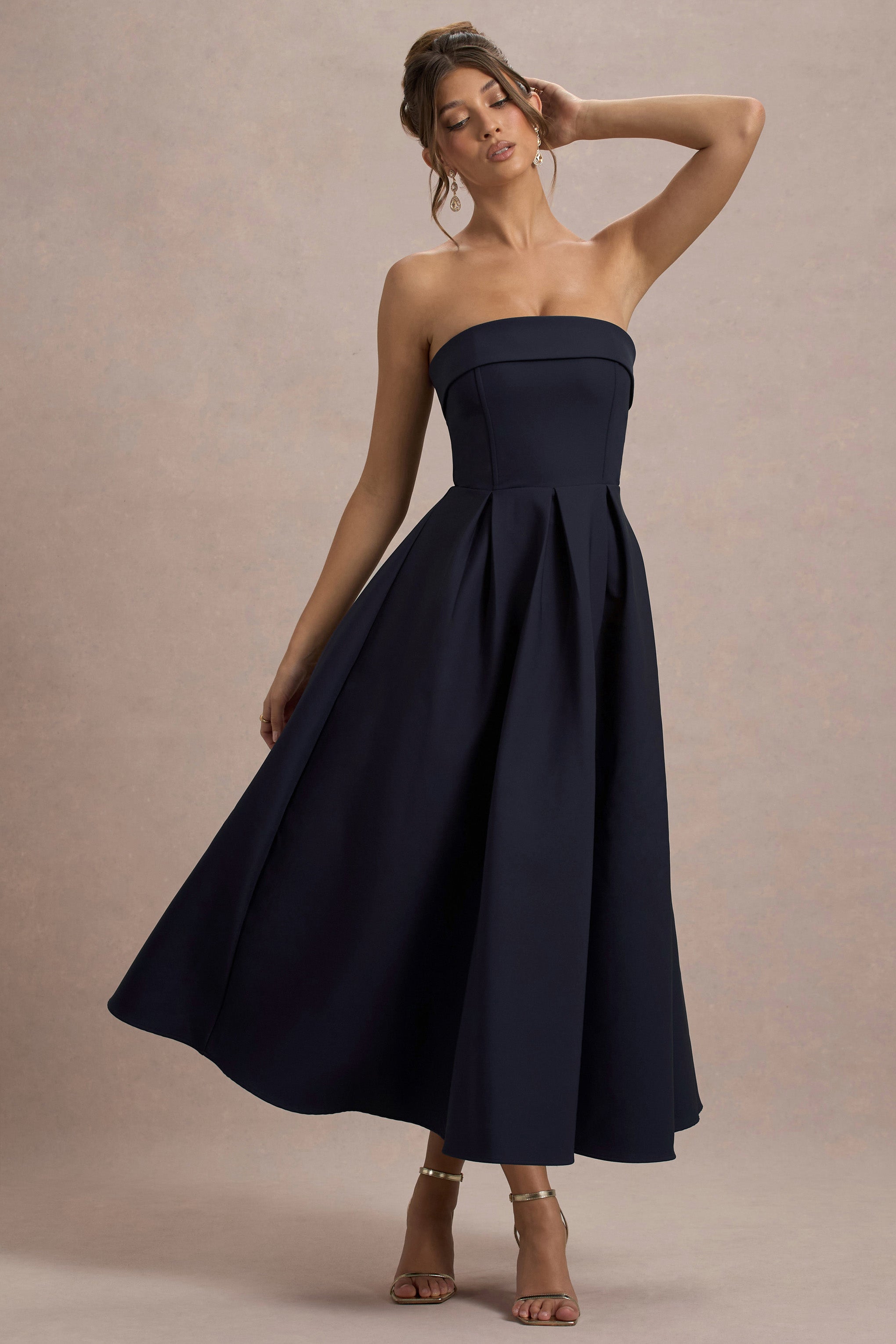 ANNE | Chic Off-Shoulder Midi Dress