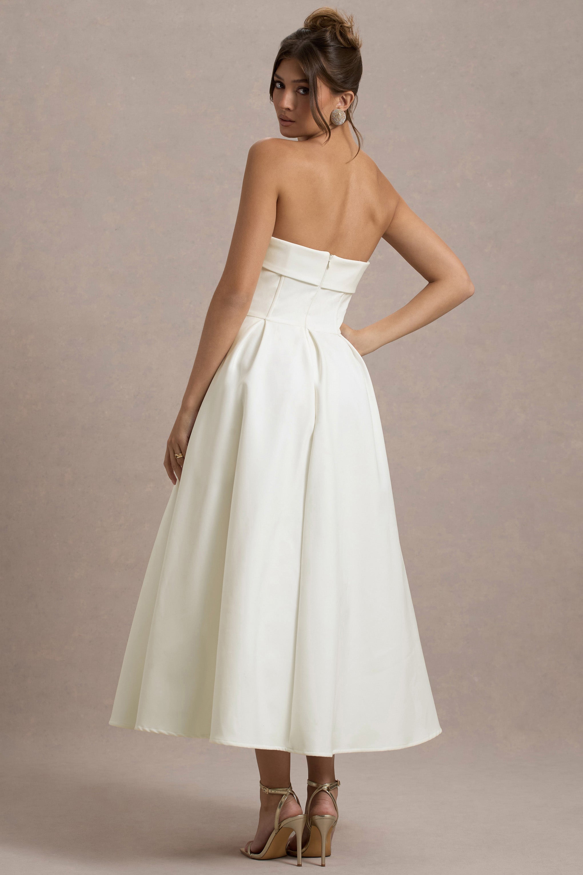 ANNE | Chic Off-Shoulder Midi Dress