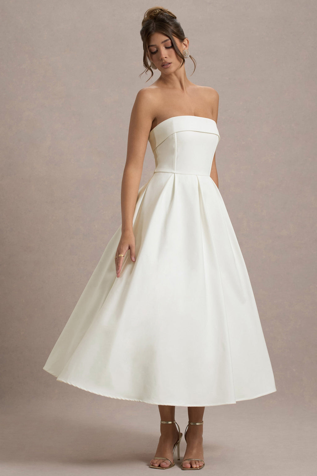 ANNE | Chic Off-Shoulder Midi Dress