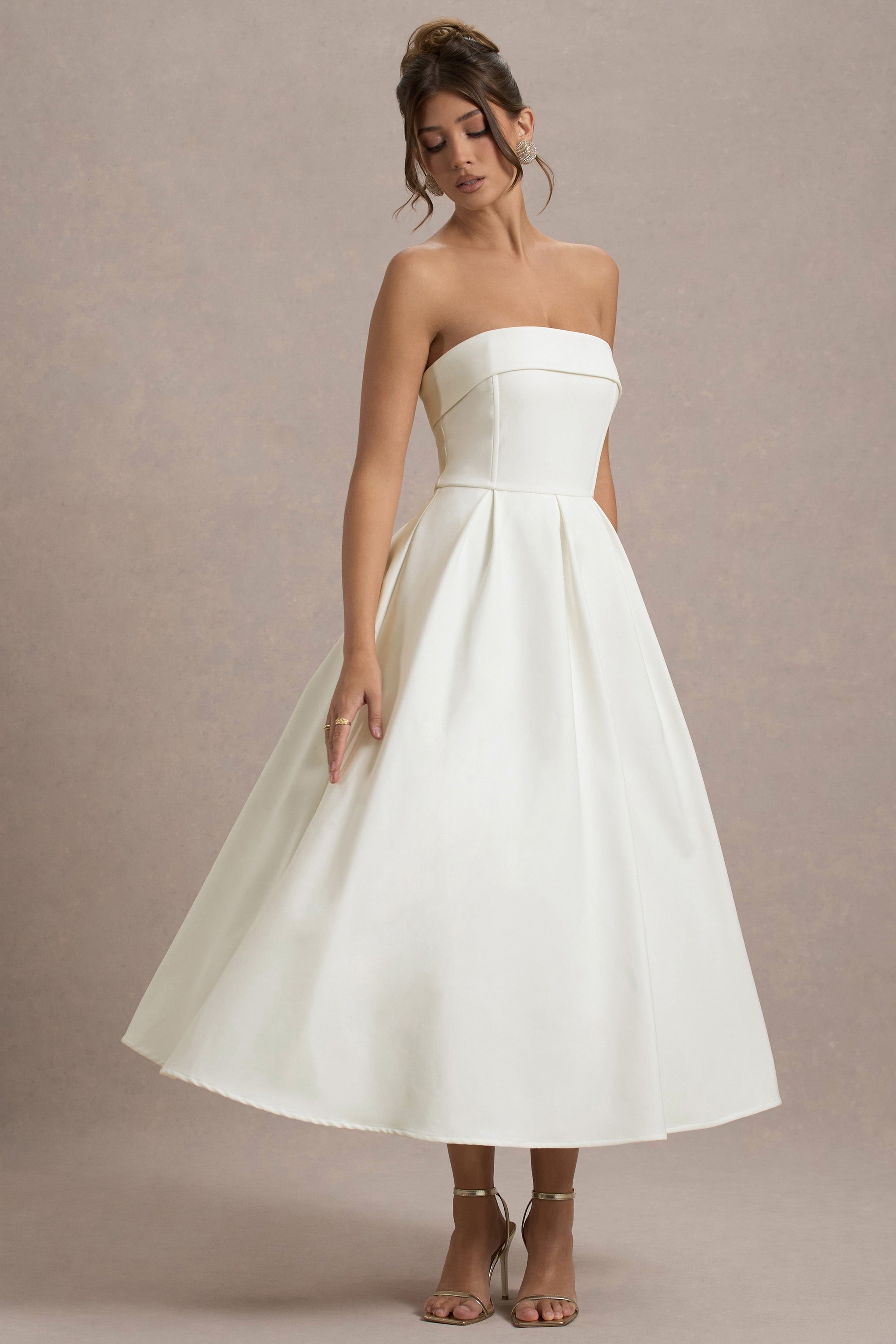 ANNE | Chic Off-Shoulder Midi Dress