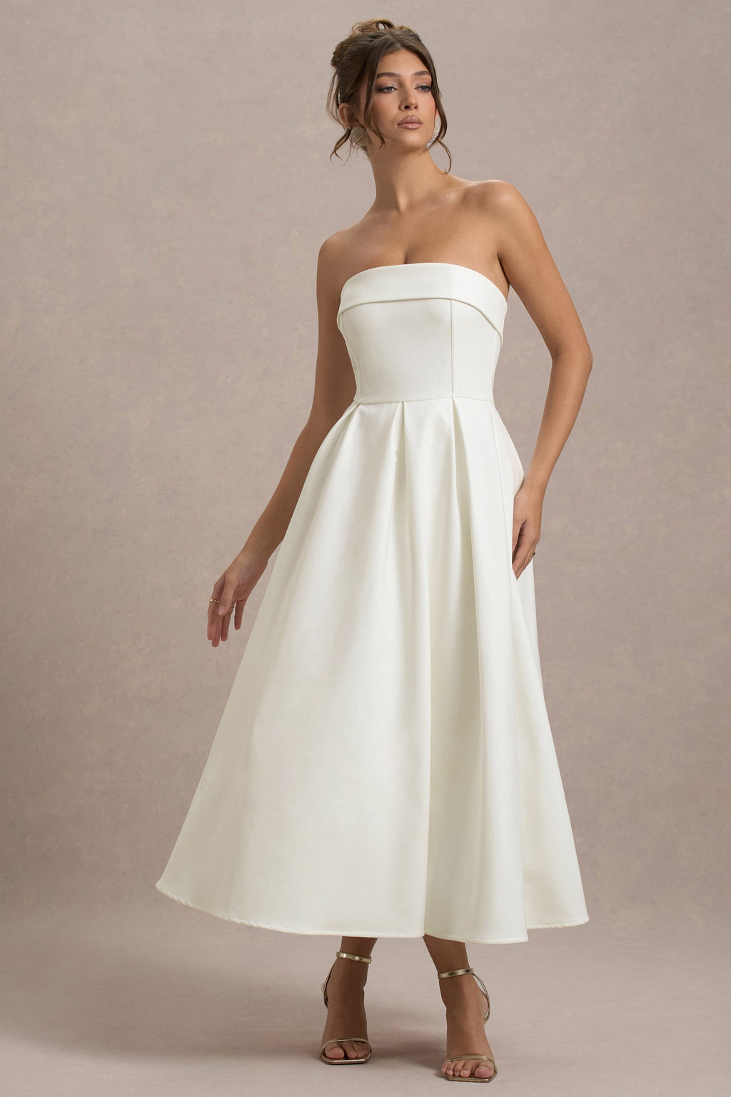 ANNE | Chic Off-Shoulder Midi Dress