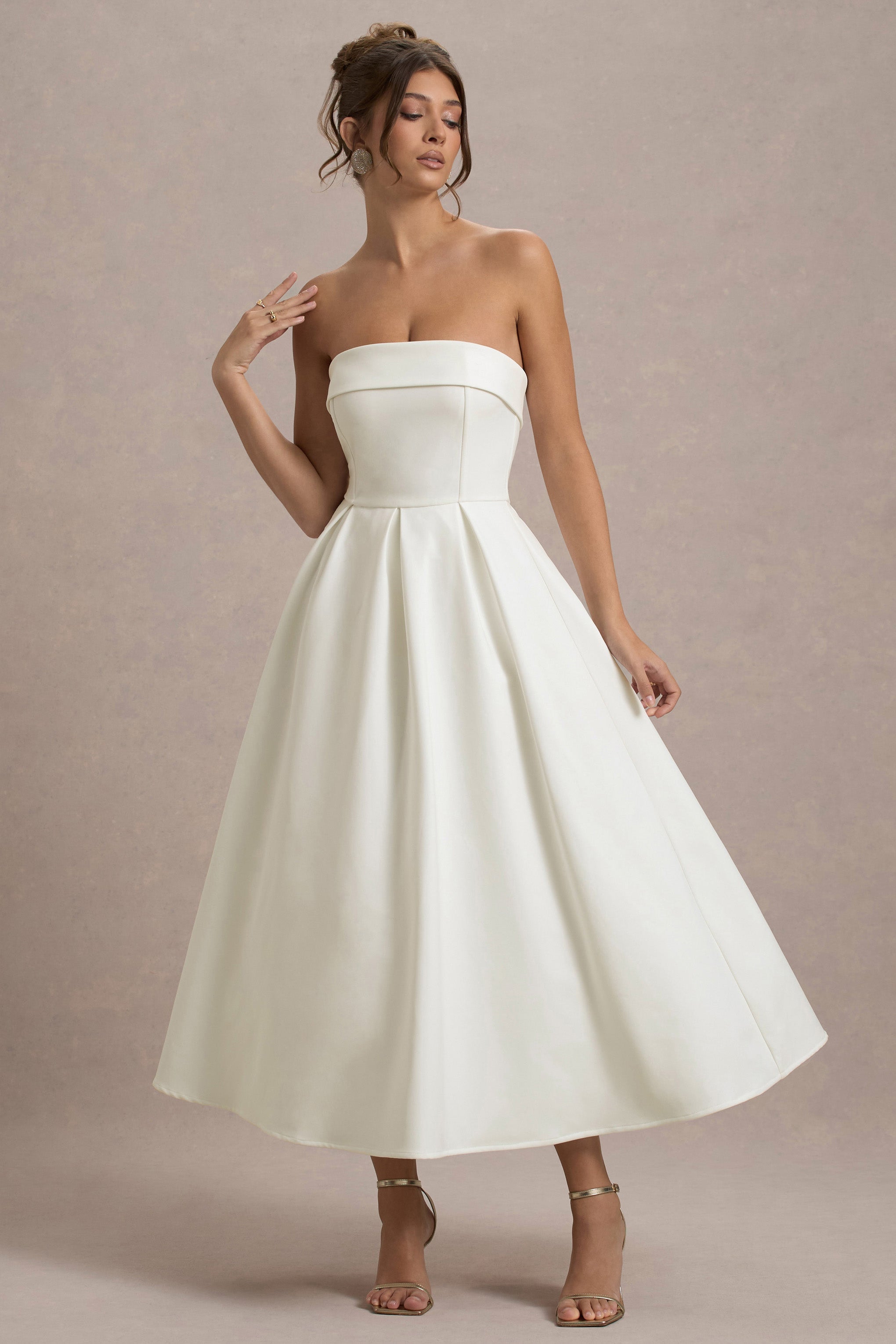 ANNE | Chic Off-Shoulder Midi Dress