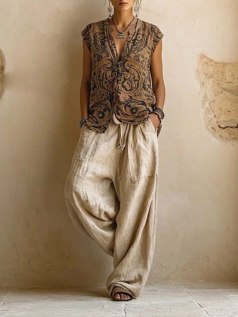 ESTELLA | 3-Piece Cotton and Linen Blend Set
