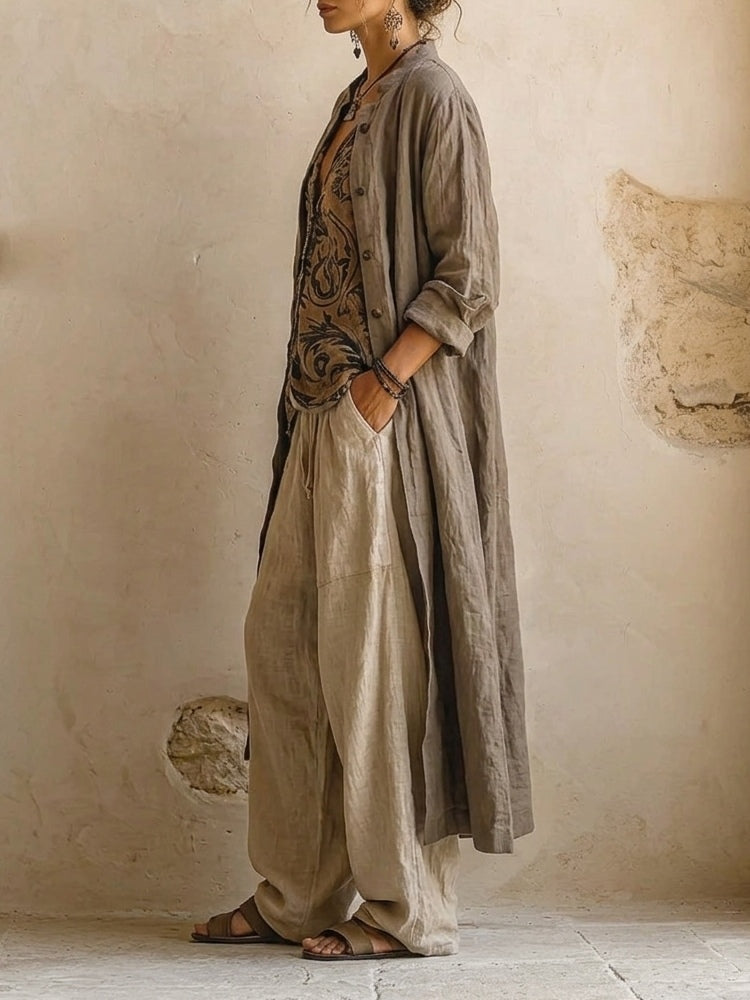 ESTELLA | 3-Piece Cotton and Linen Blend Set