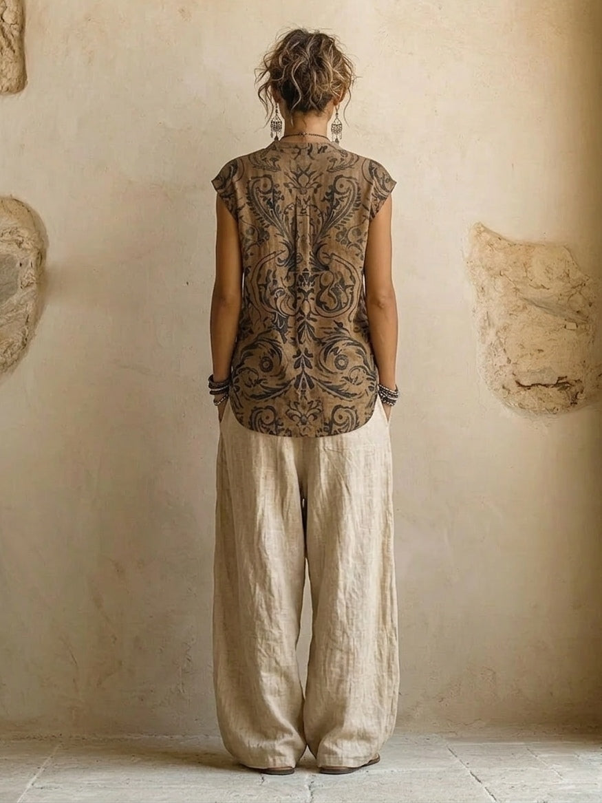 ESTELLA | 3-Piece Cotton and Linen Blend Set