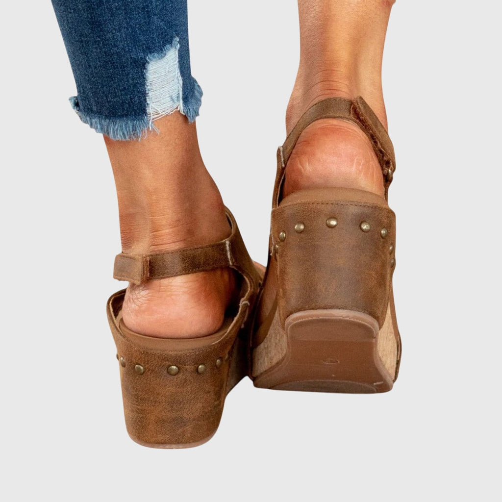 MATILDA | Peep Toe Wedge Comfort Sandals