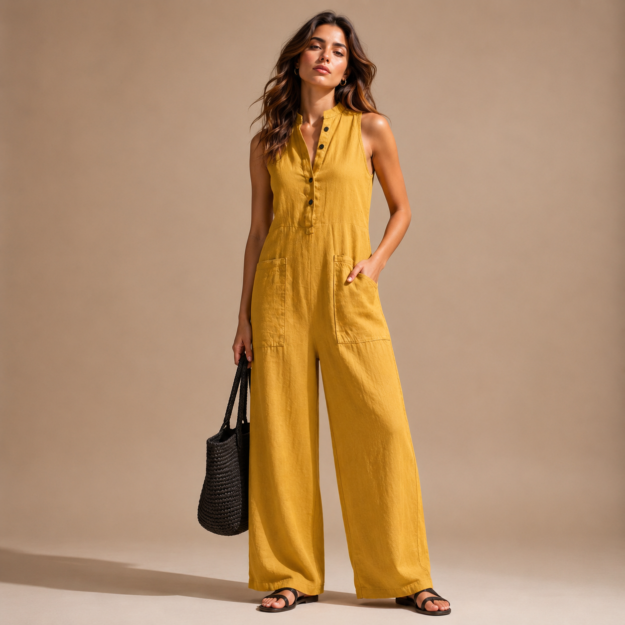 FREYA | Minimalist Sleeveless Resort Jumpsuit