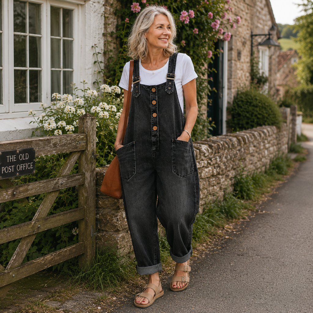 Lora™ - Vintage-style Denim Overalls