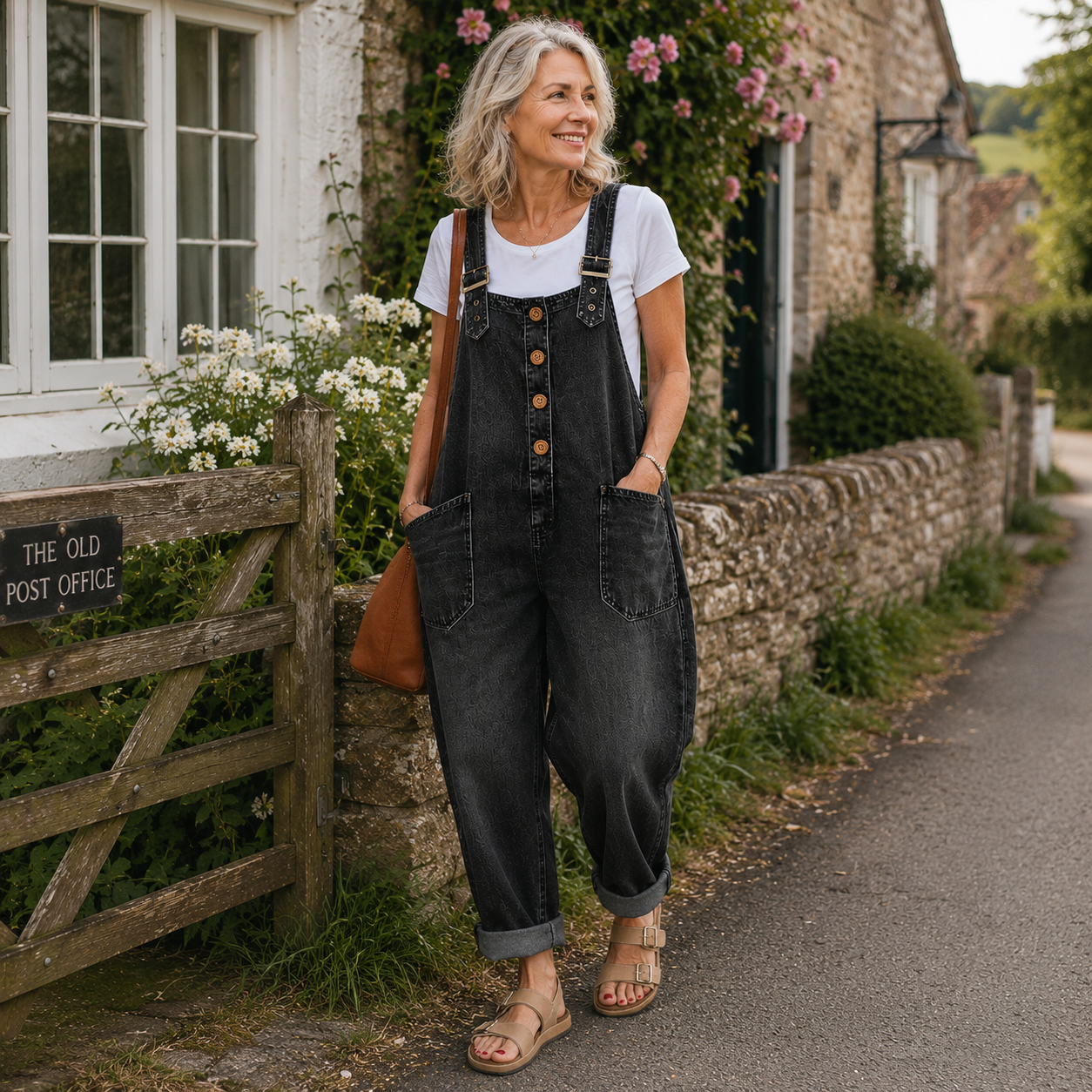 Lora™ - Vintage-style Denim Overalls