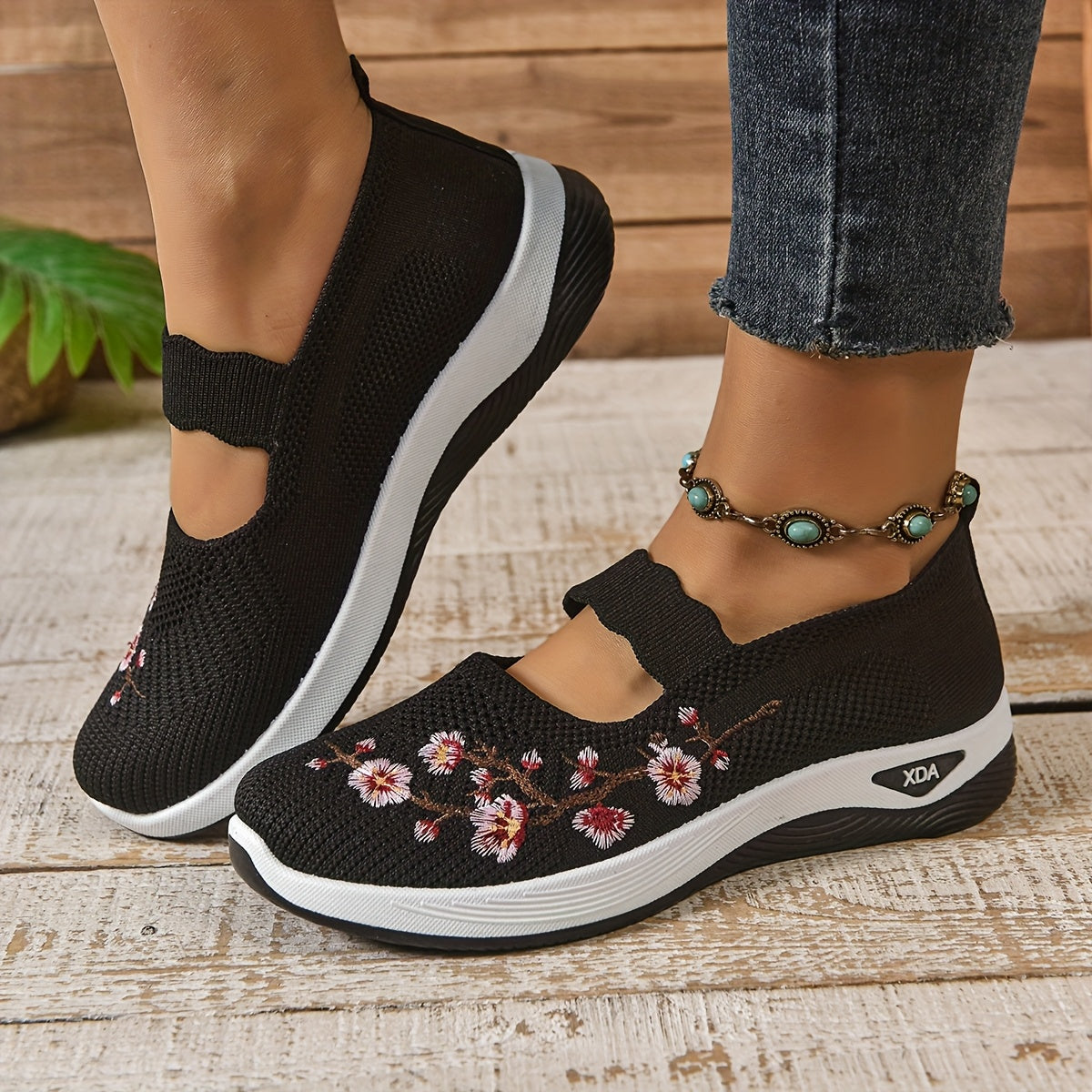 GEORGINA | Breathable Floral Comfort Footwear