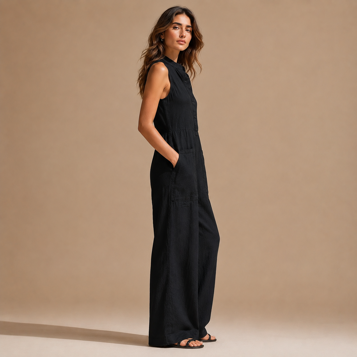 FREYA | Minimalist Sleeveless Resort Jumpsuit