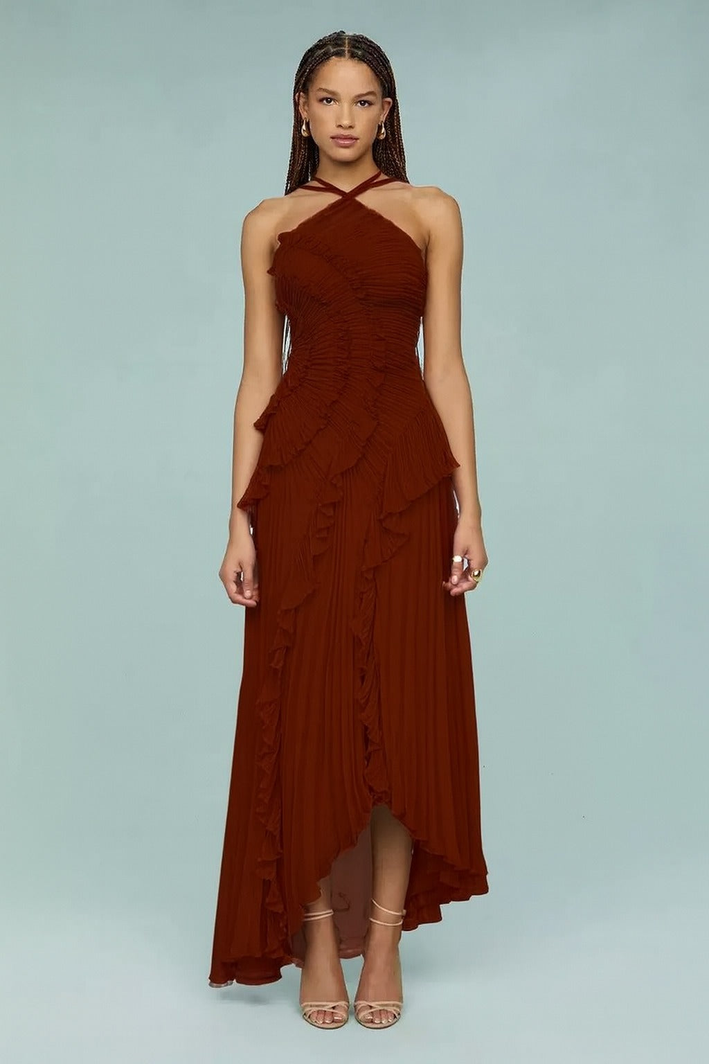 LIYANA | Twisted Ruffle Dress