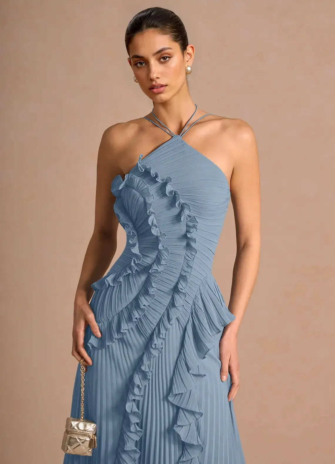 LIYANA | Twisted Ruffle Dress
