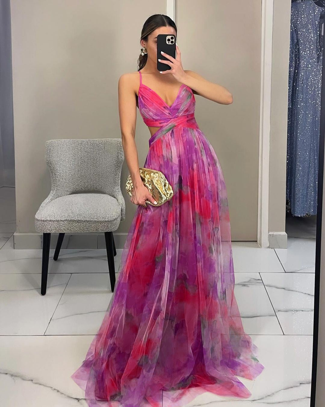 GISELLE | Elegant Chiffon Maxi Dress