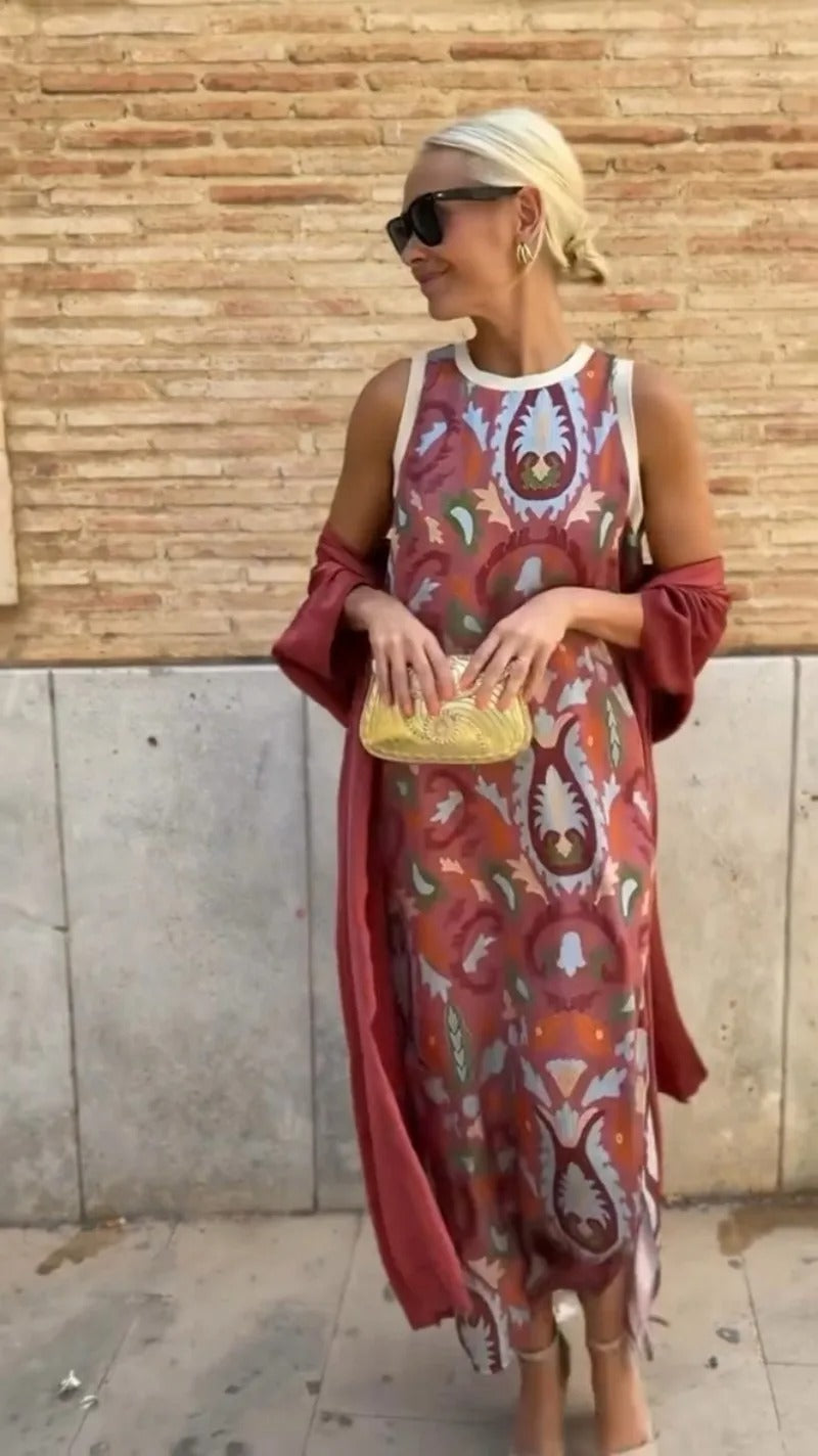 CELESTINE | Cultural Print Casual Dress