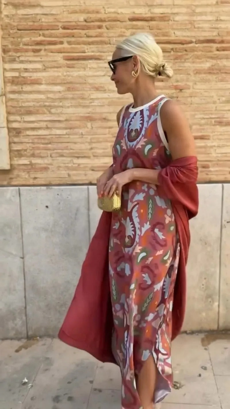 CELESTINE | Cultural Print Casual Dress