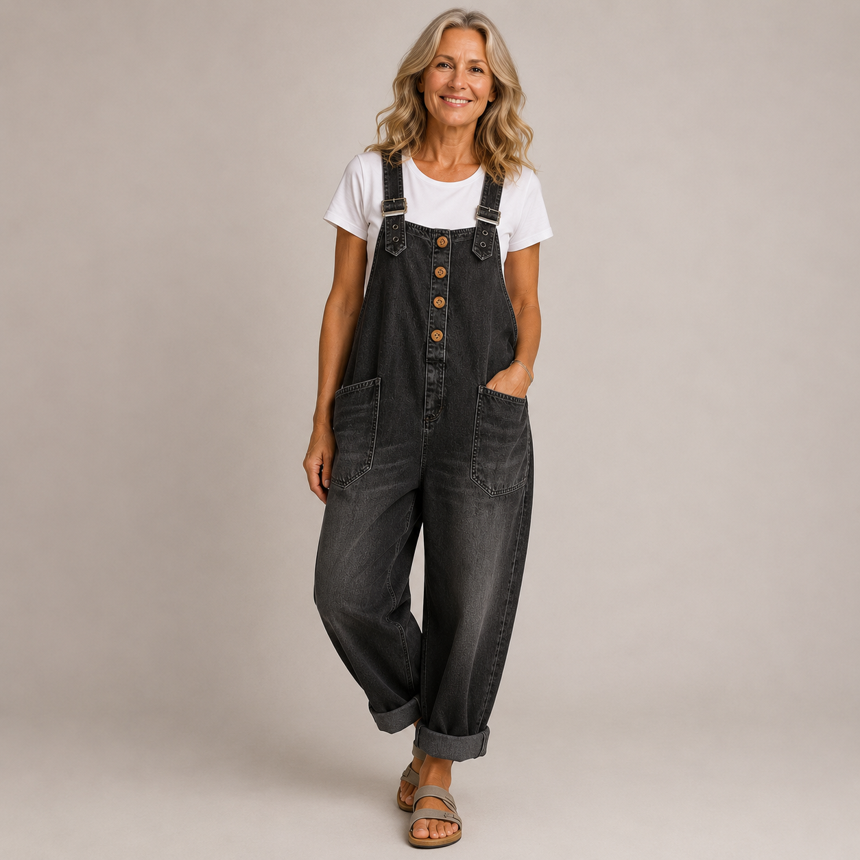 Lora™ - Vintage-style Denim Overalls