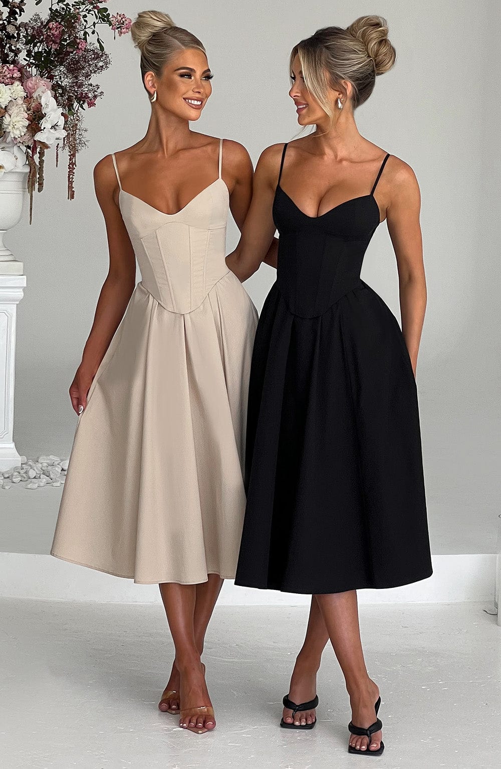MAILEEN | Chic Corset-Style Midi Dress