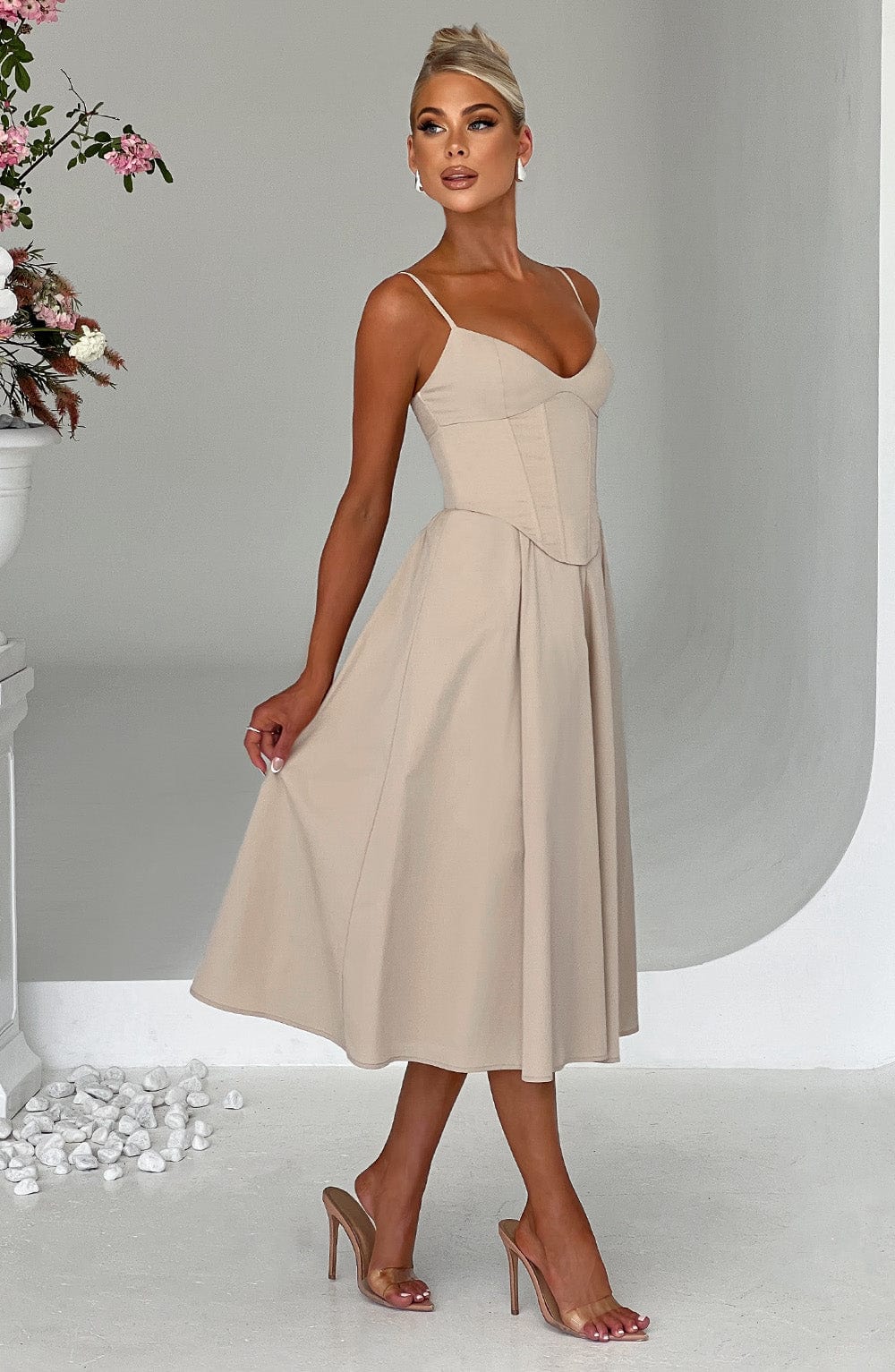 MAILEEN | Chic Corset-Style Midi Dress