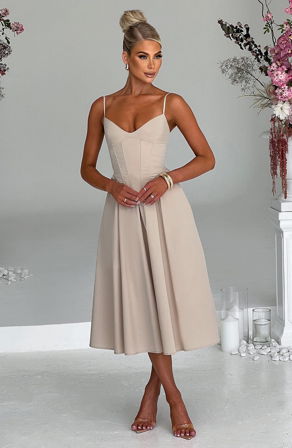 MAILEEN | Chic Corset-Style Midi Dress