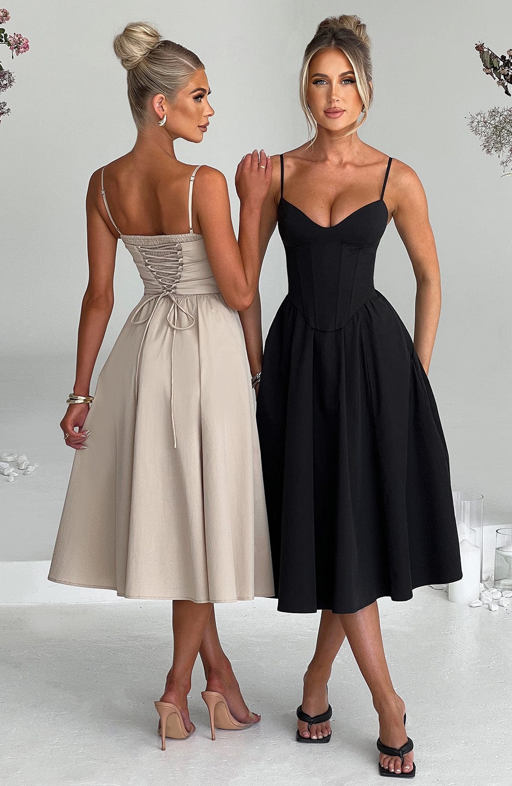 MAILEEN | Chic Corset-Style Midi Dress