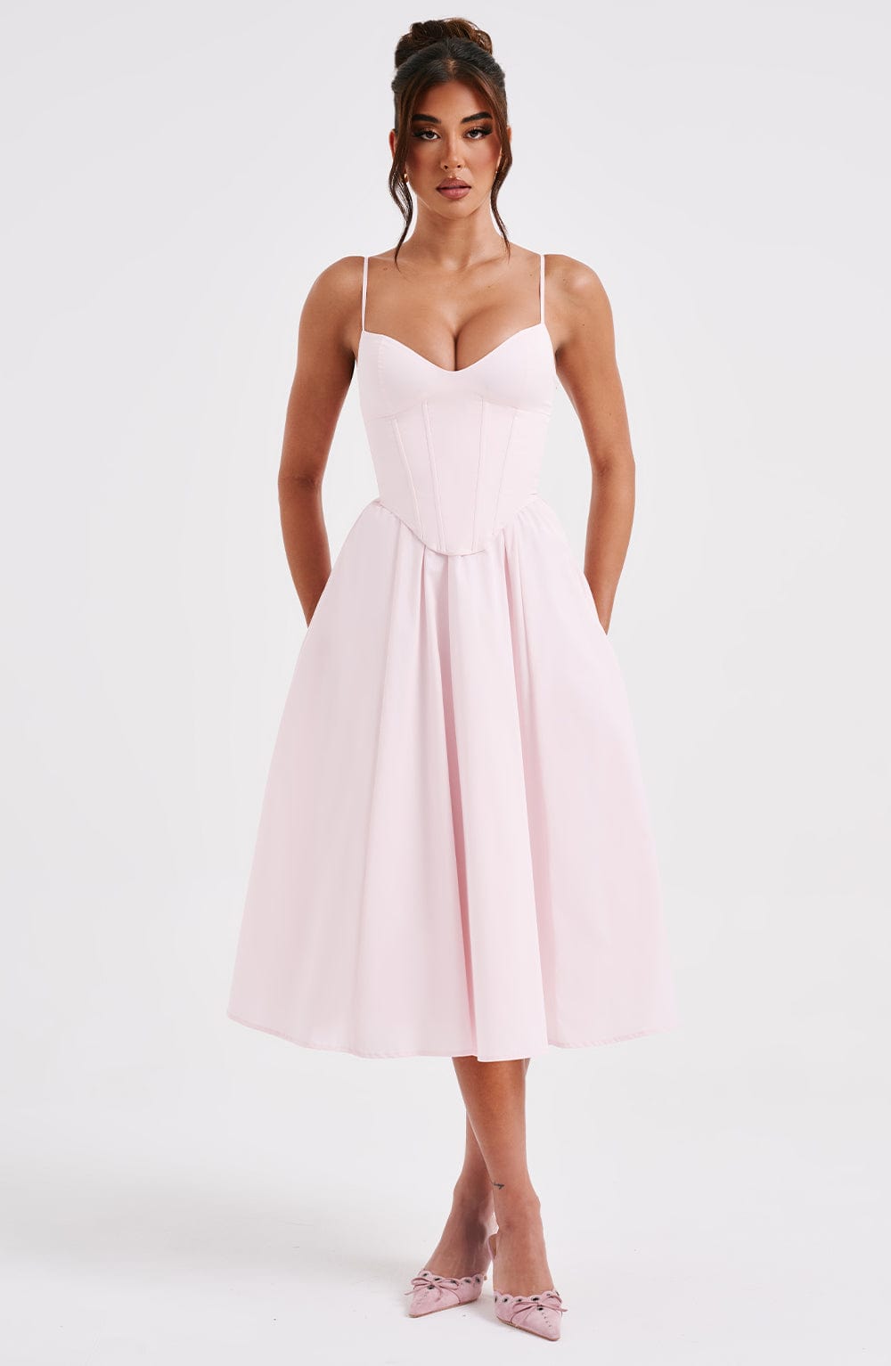 MAILEEN | Chic Corset-Style Midi Dress