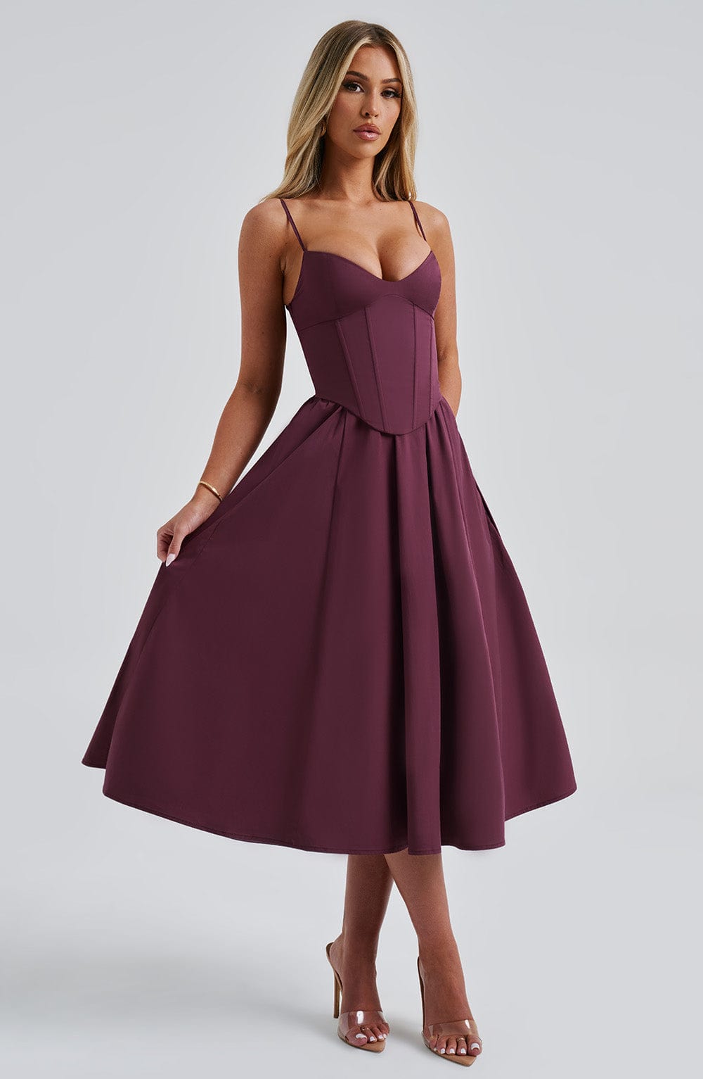 MAILEEN | Chic Corset-Style Midi Dress