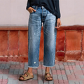 FLORENCE | Mid Rise Cropped Denim Trousers