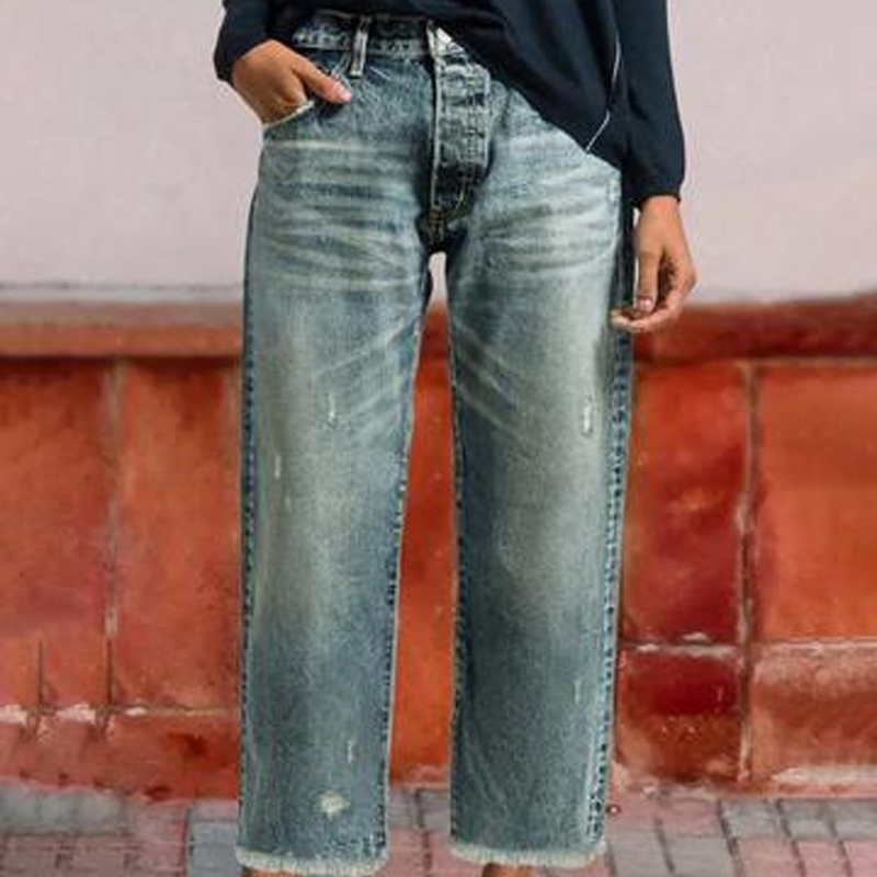 FLORENCE | Mid Rise Cropped Denim Trousers