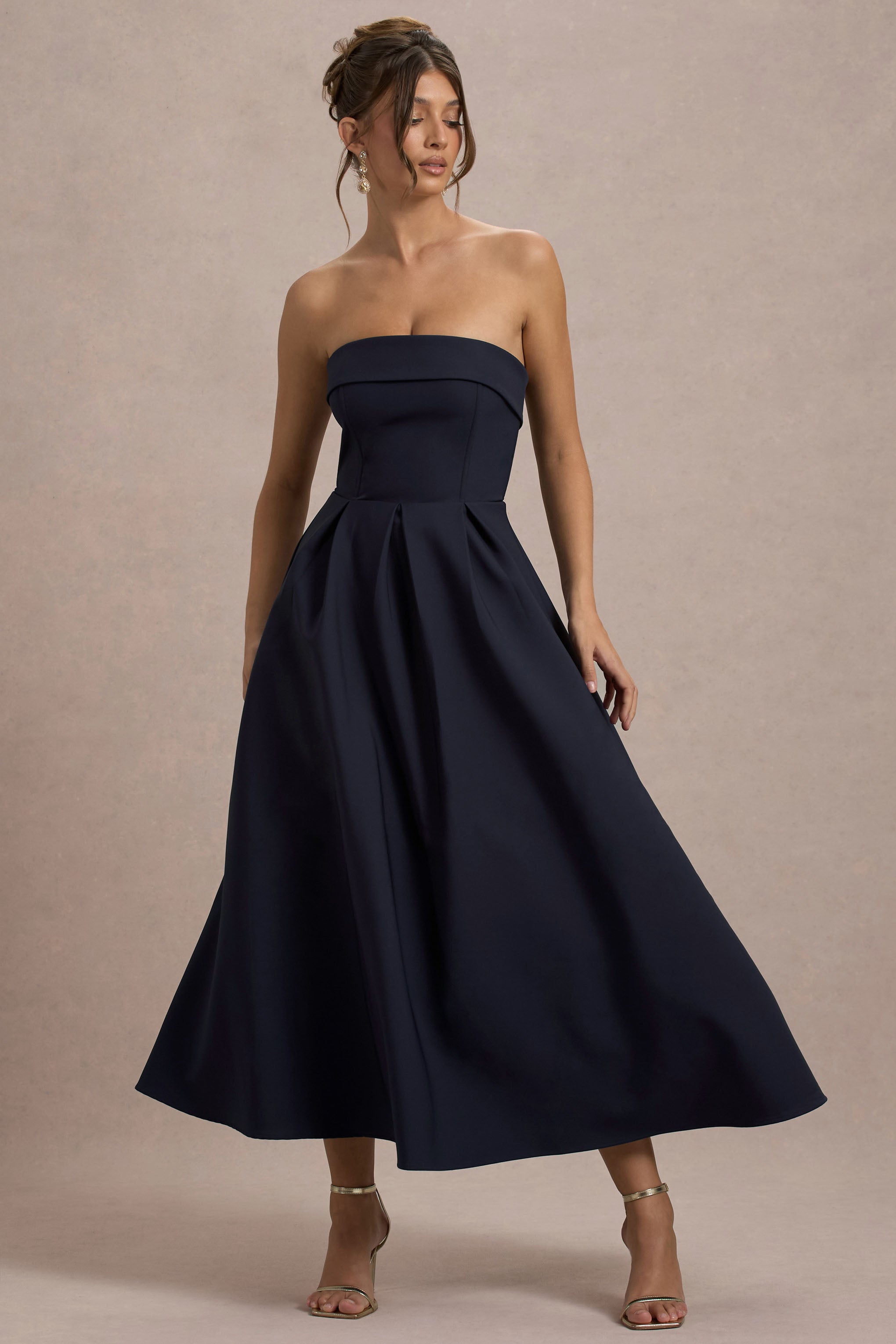 ANNE | Chic Off-Shoulder Midi Dress